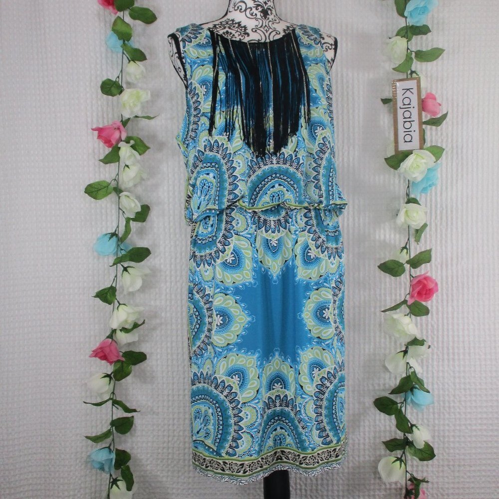 CATO Sleeveless Fringe Dress Size Large